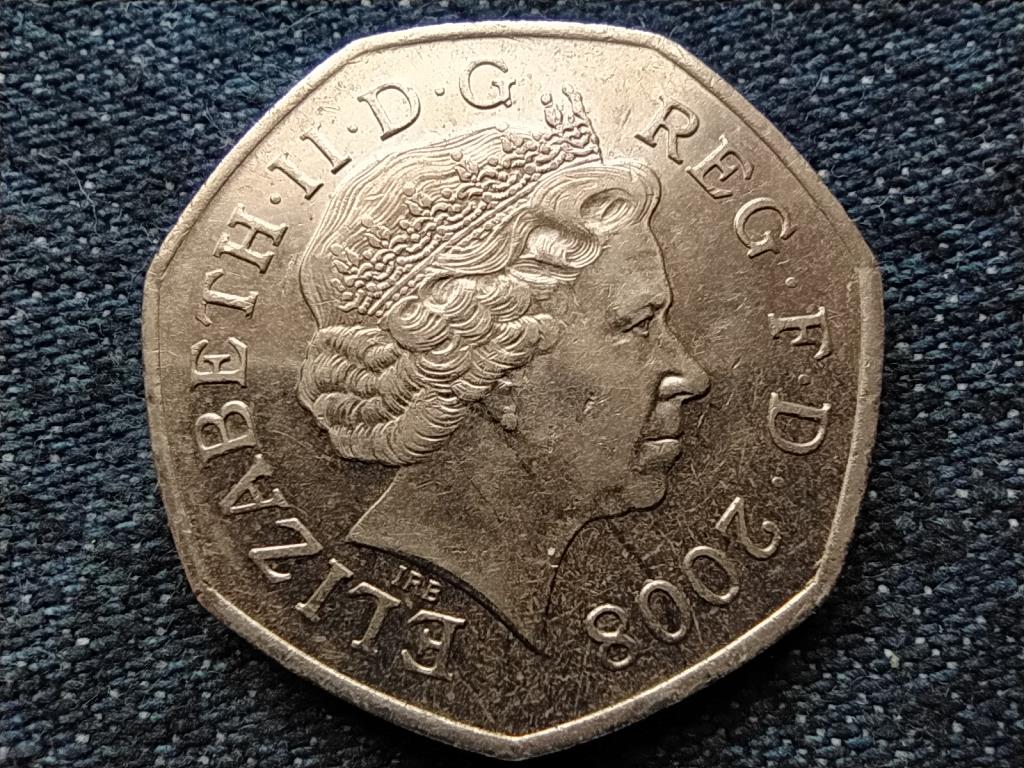 Anglia Koronás királyi pajzs 50 Penny 