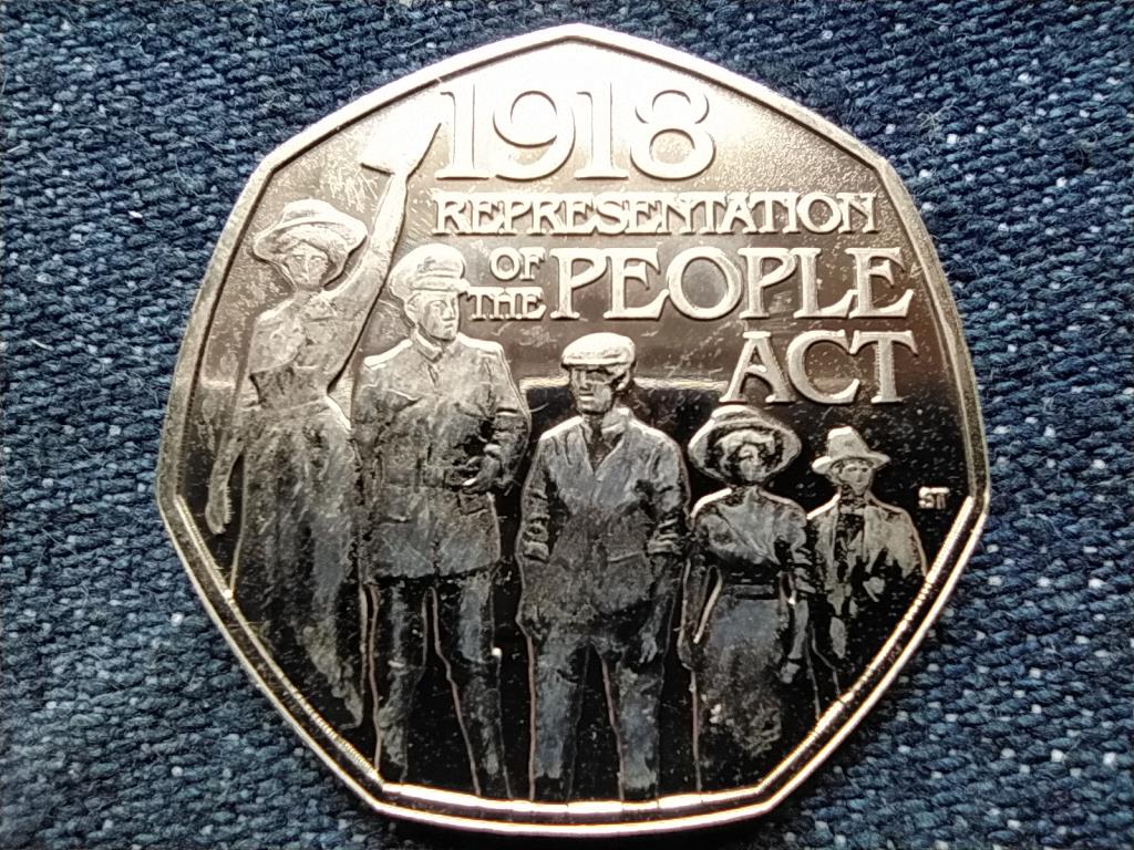 Anglia A néptörvény képviselete 1918 50 Penny 