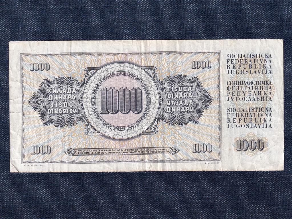 Jugoszlávia 1000 Dínár bankjegy