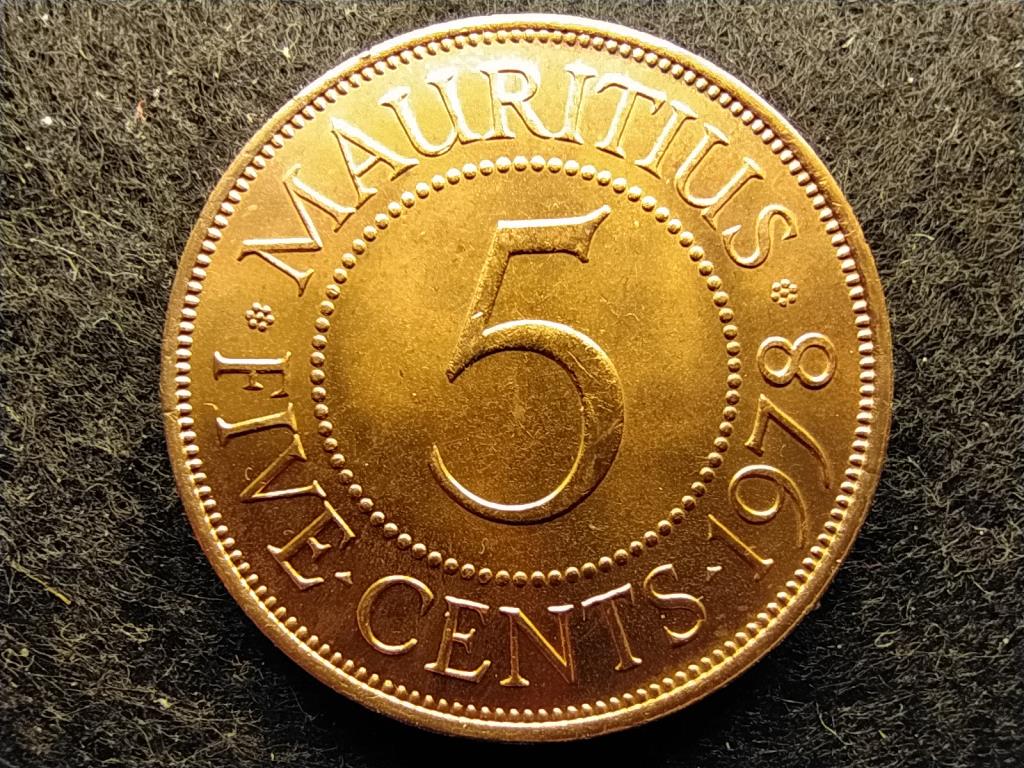 Mauritius II. Erzsébet (1952-1992) 5 Cent 