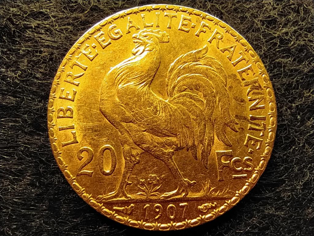 Franciaország Harmadik Köztársaság (1870-1940) .900 Arany 20 Frank 6g