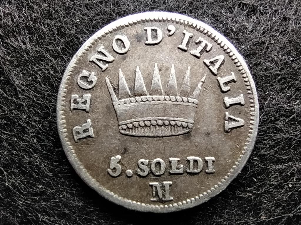 Olaszország I. Napóleon (1805-1814) .900 Ezüst 5 Soldo 