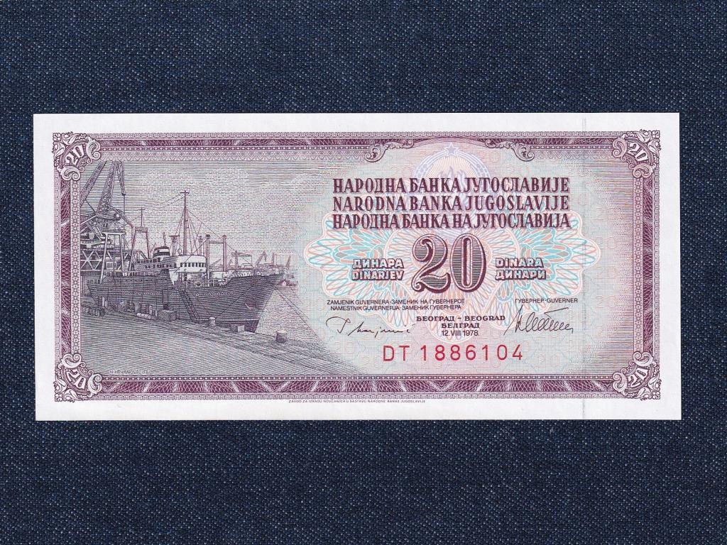 Jugoszlávia 20 Dínár bankjegy