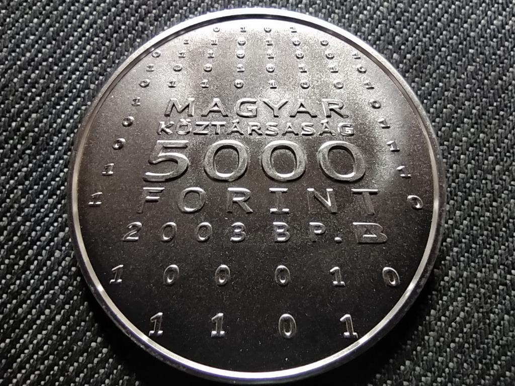 Neumann János .925 ezüst 5000 Forint