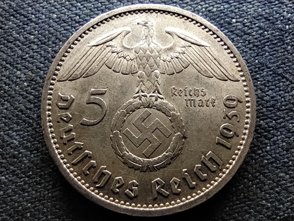 Németország Horogkeresztes .900 ezüst 5 birodalmi márka