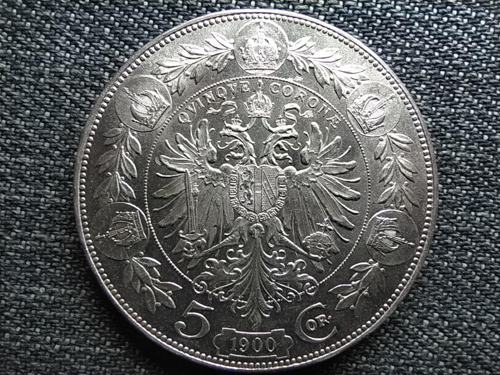Ausztria Ferenc József (1848-1916) .900 ezüst 5 Korona