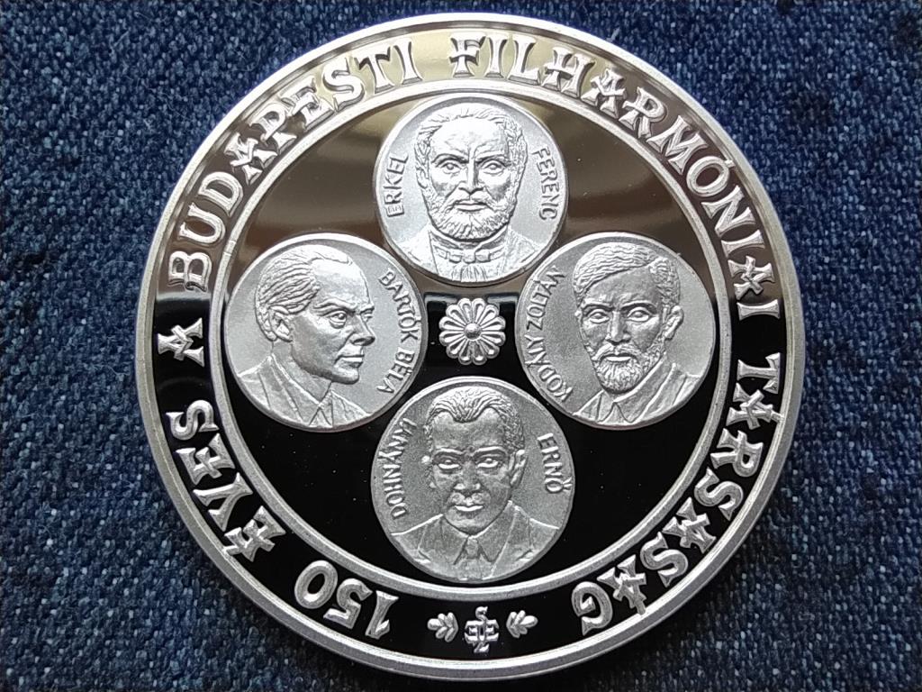 150 éves a Budapesti Filharmóniai Társaság .925 ezüst 5000 Forint