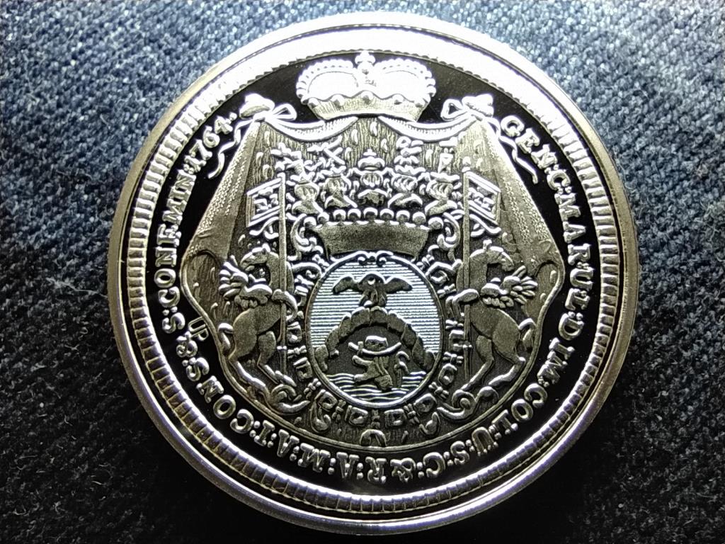 Magyar tallérok utánveretben Batthyány Károly herceg tallérja 1764 .999 ezüst