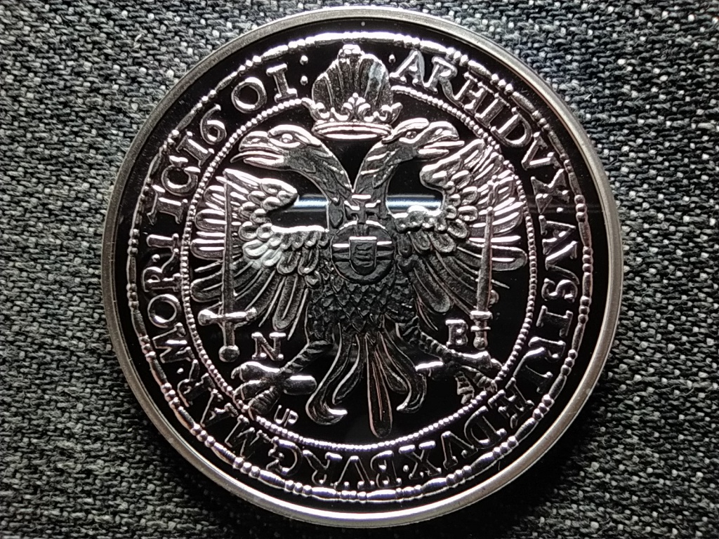 Magyar tallérok utánveretben Rudolf tallérja 1601 .999 ezüst