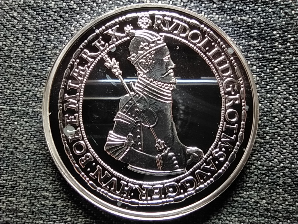 Magyar tallérok utánveretben Rudolf tallérja 1601 .999 ezüst