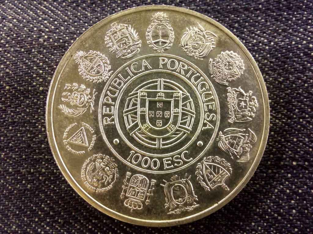 Portugália Az új világ felfedezése .500 ezüst 1000 Escudo