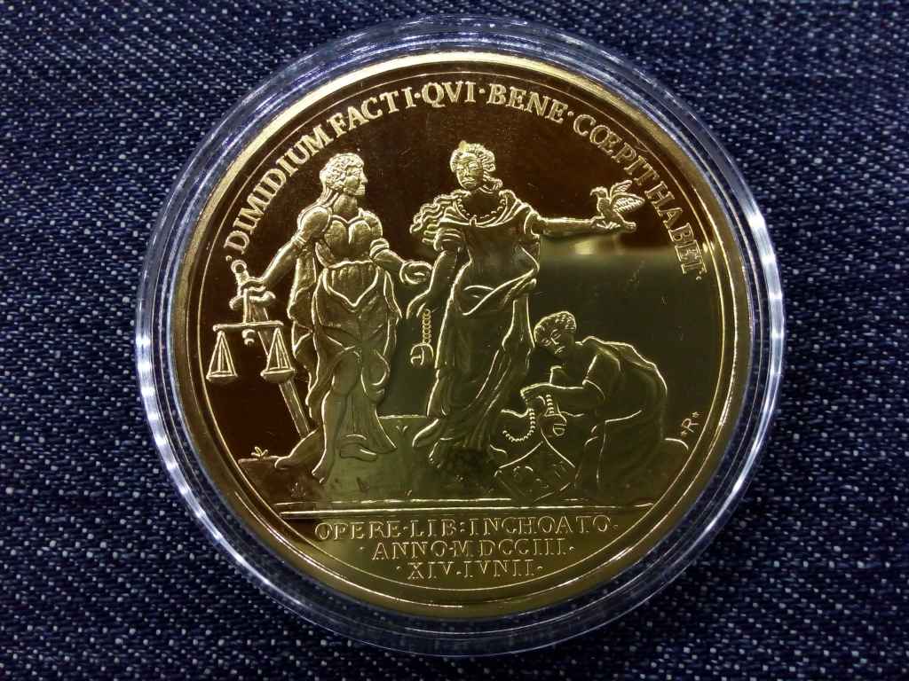 Magyar aranyóriások II. Rákóczi Ferenc érem, 1703, utánveret