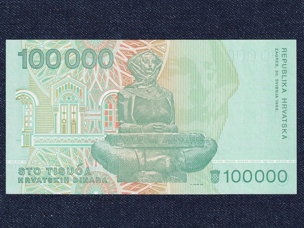 Horvátország 100000 Dínár bankjegy