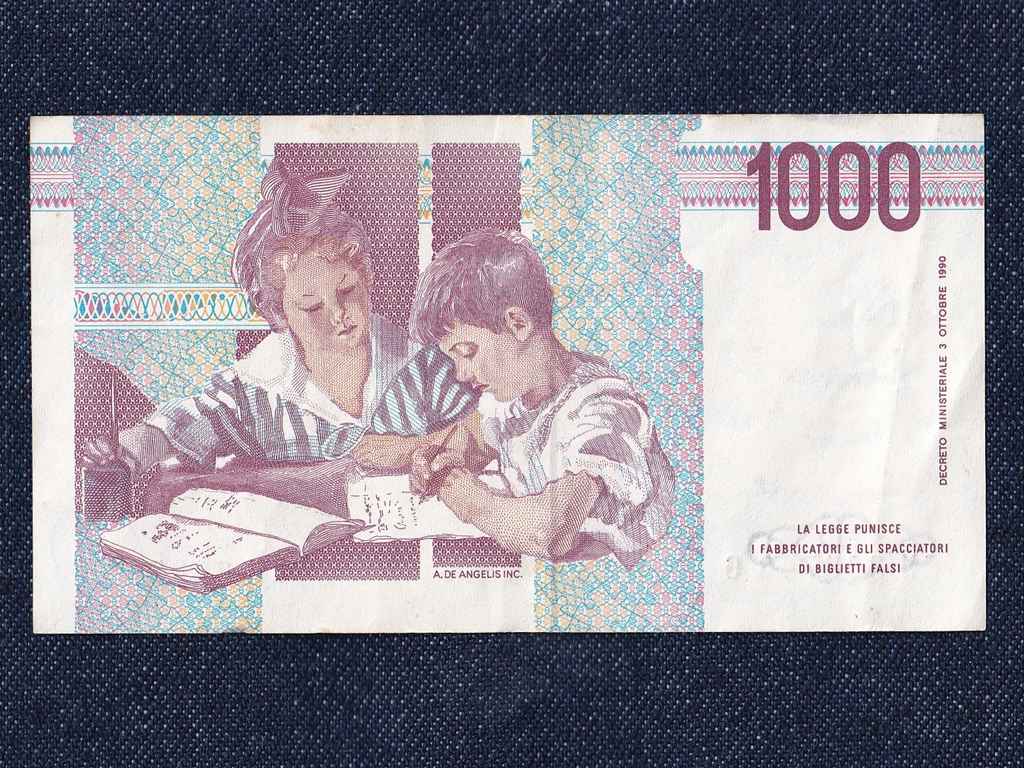 Olaszország 1000 Líra bankjegy