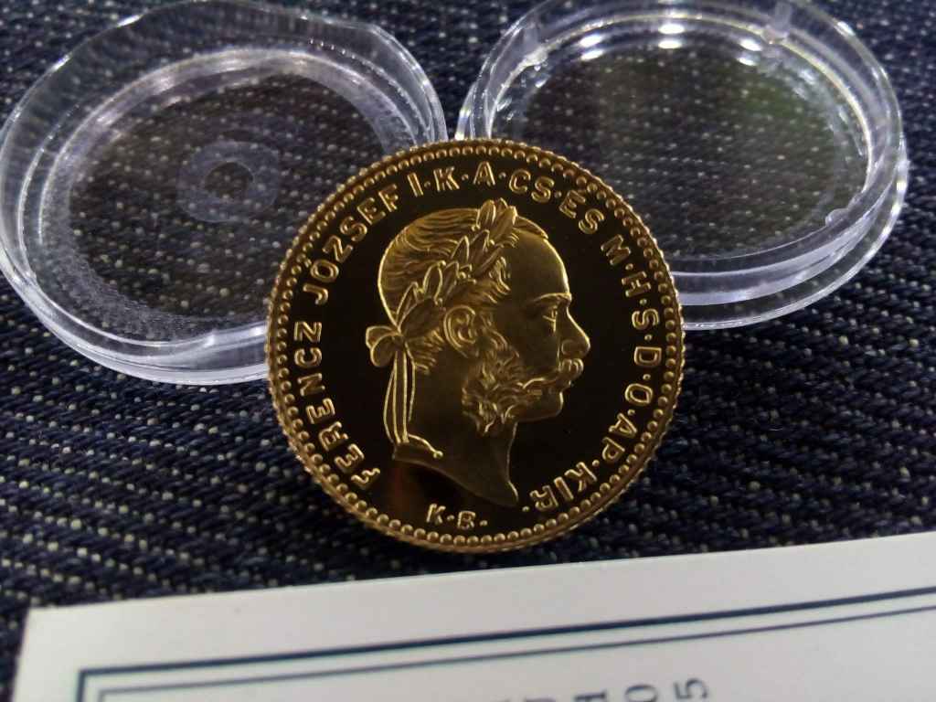 Ferenc József .900 arany 4 Forint 3,225g
