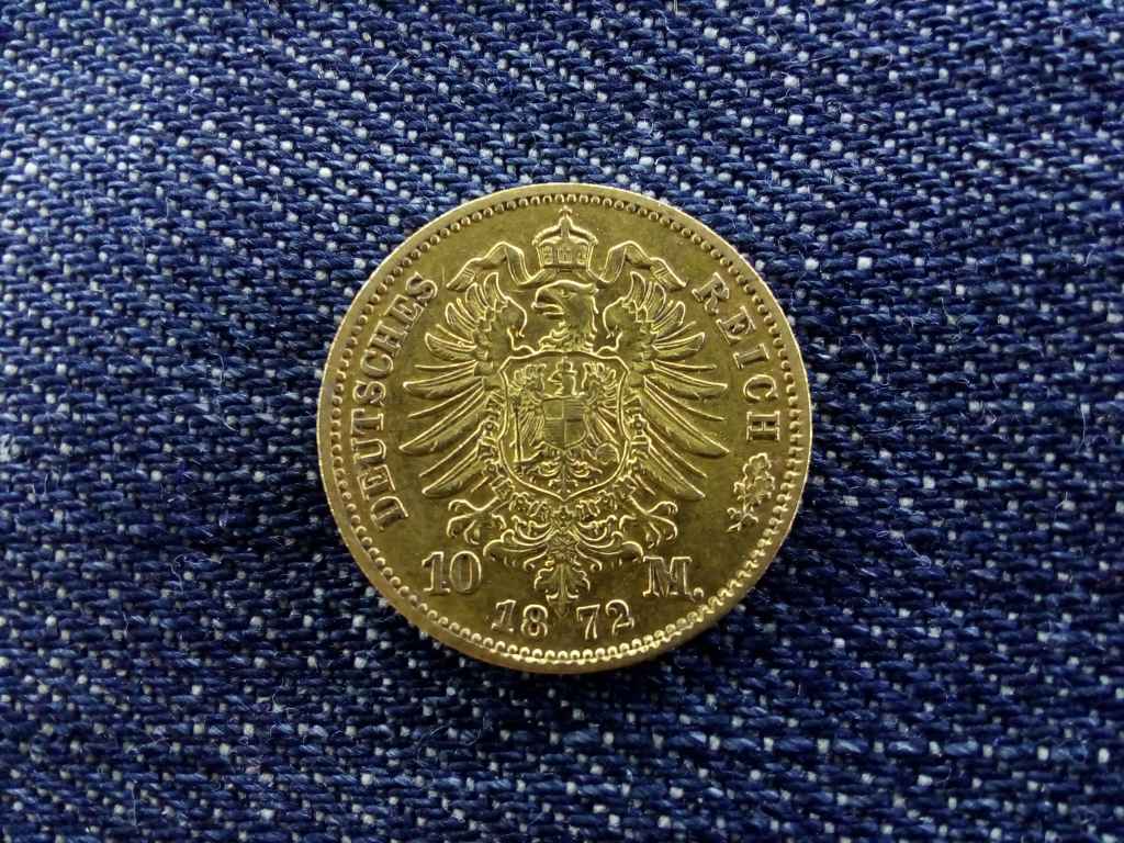 Poroszország I. Vilmos (1861-1888) .900 arany 10 márka 3,982g