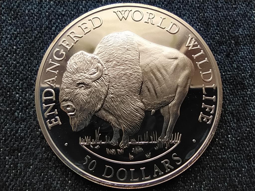 Cook-szigetek Bölény .925 ezüst 50 Dollár