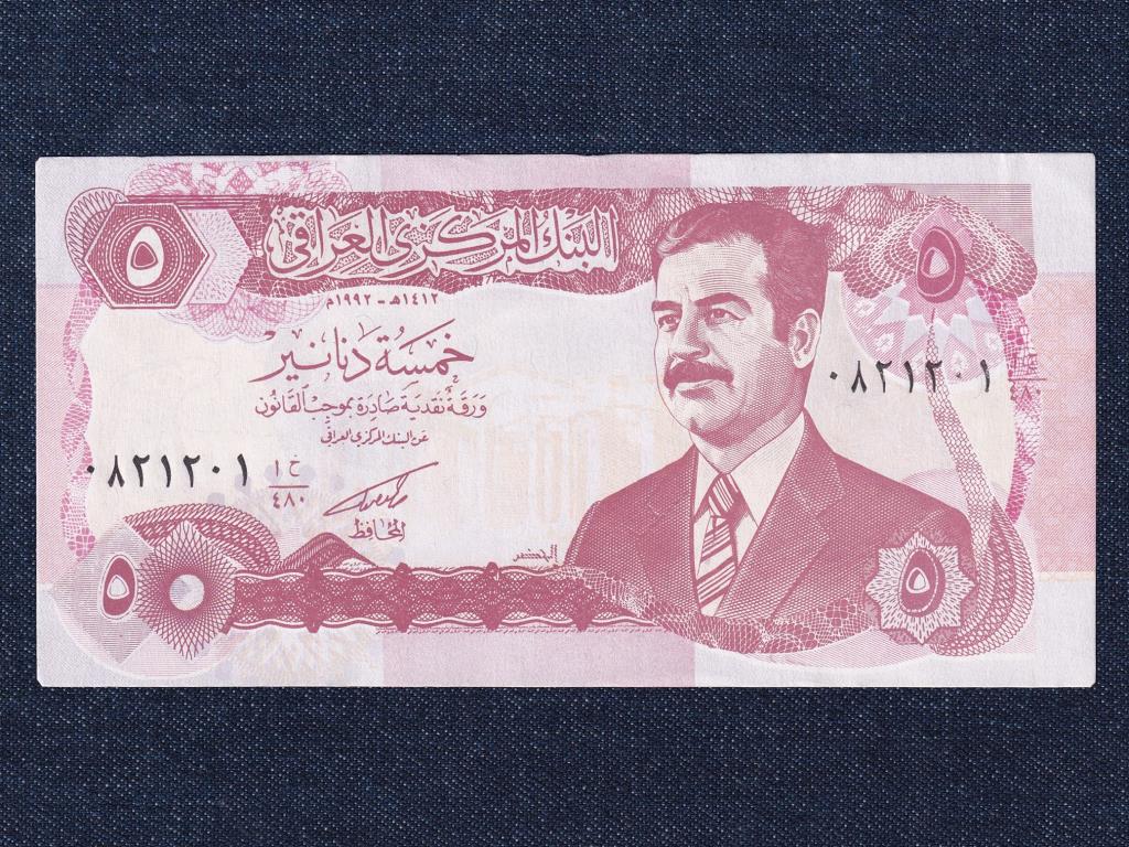 Irak Saddam Hussein 5 Dínár bankjegy