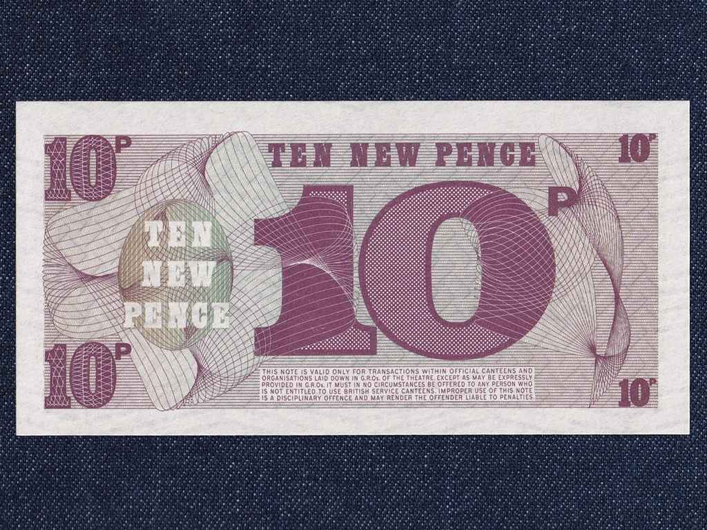 Anglia A brit fegyveres erők bankjegyei 10 New Pence bankjegy