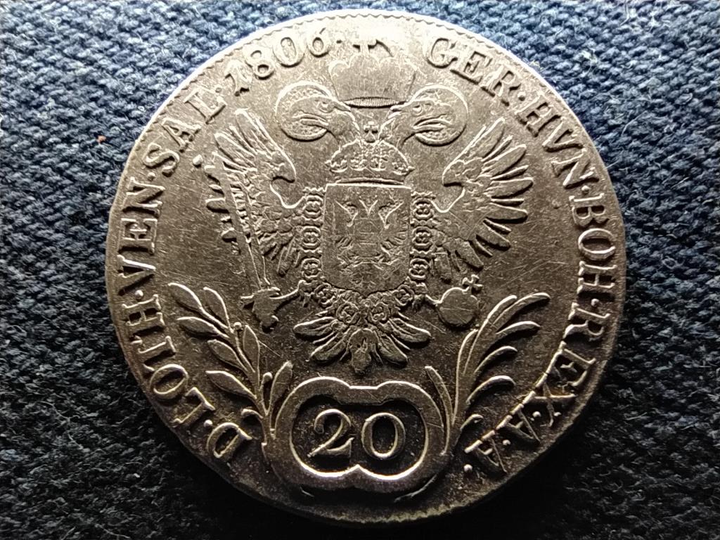 Ausztria II. Ferenc .583 ezüst 20 Krajcár