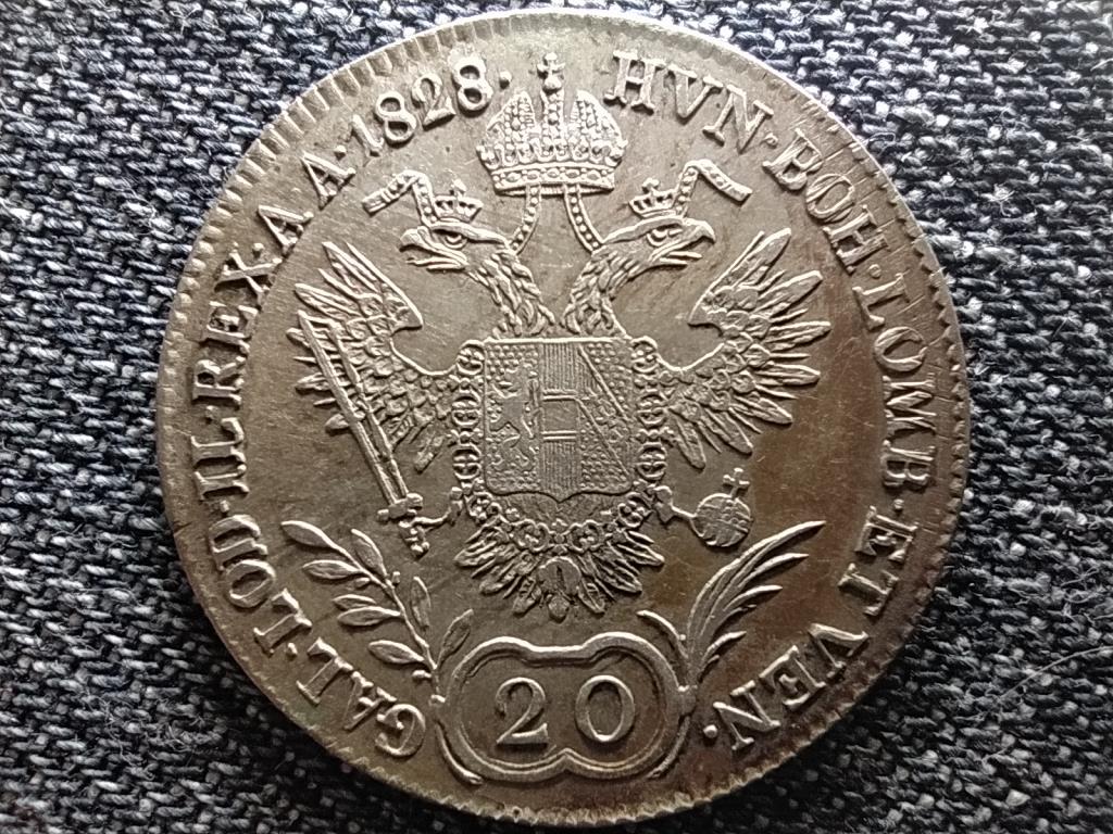 Ausztria II. Ferenc .583 ezüst 20 Krajcár