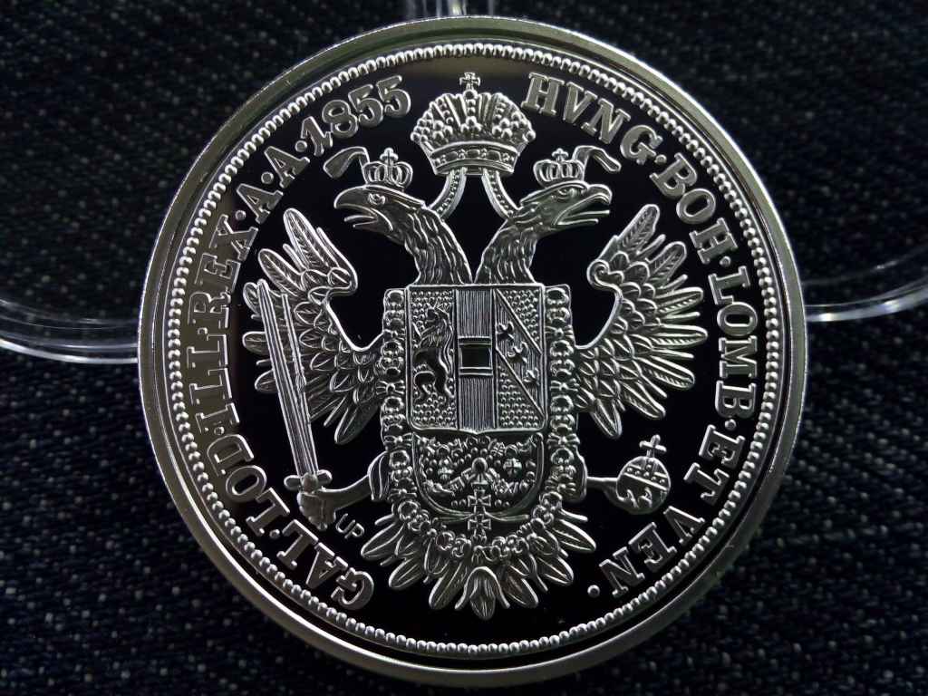 Történelmi féltallérok utánveretben Ferencz József féltallérja 1855 .999 ezüst