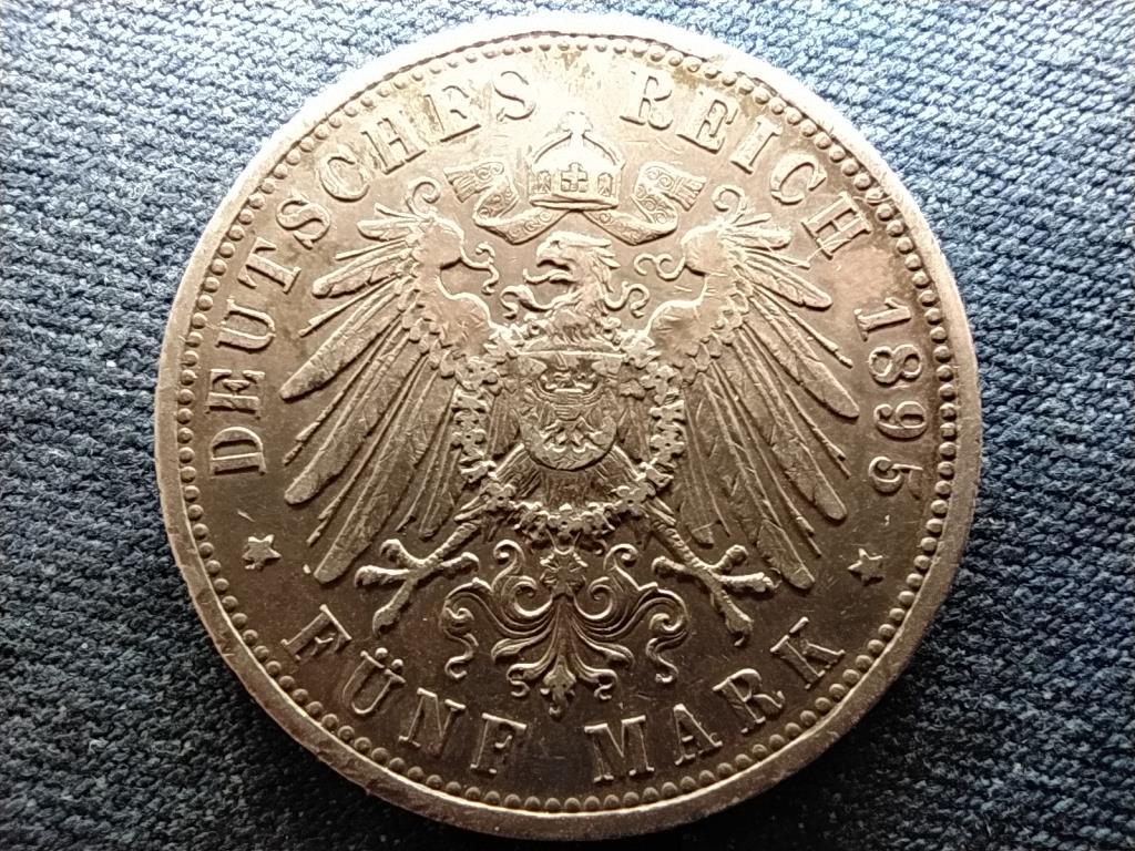 Poroszország II. Vilmos (1888-1918) .900 ezüst 5 márka