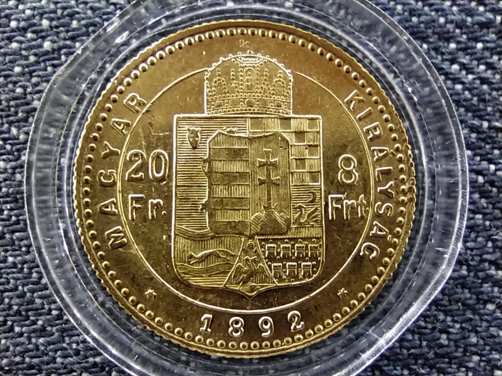 Magyarország I. Ferenc József (1848-1916) .900 arany 20 frank 8 Forint 6,4516g