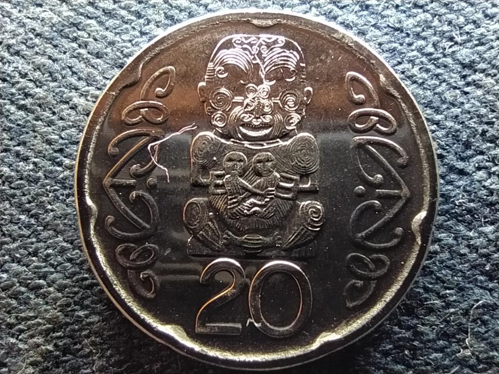 Új-Zéland II. Erzsébet Maori faragás 20 Cent
