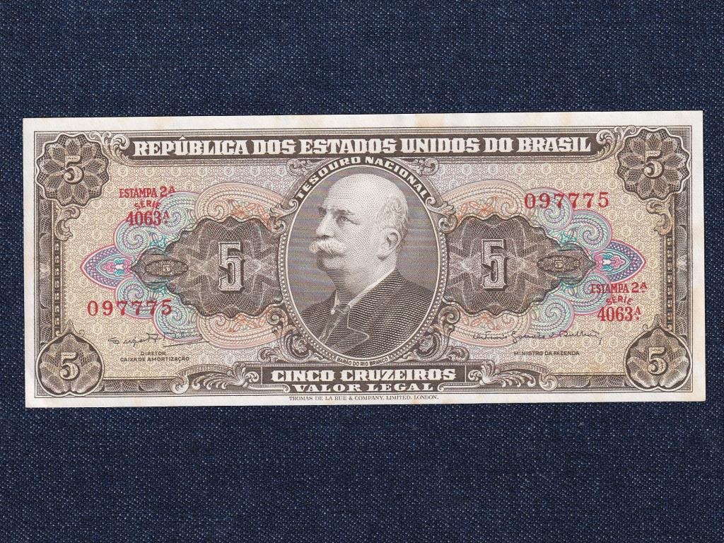 Brazíliai Egyesült Államok Köztársaság (1889-1967) 5 Cruzeiro bankjegy