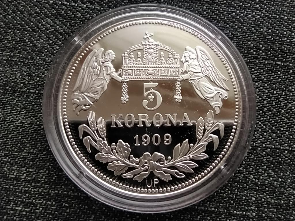 Királyi Koronák Utánveretben I. Károly 5 korona .999 ezüst