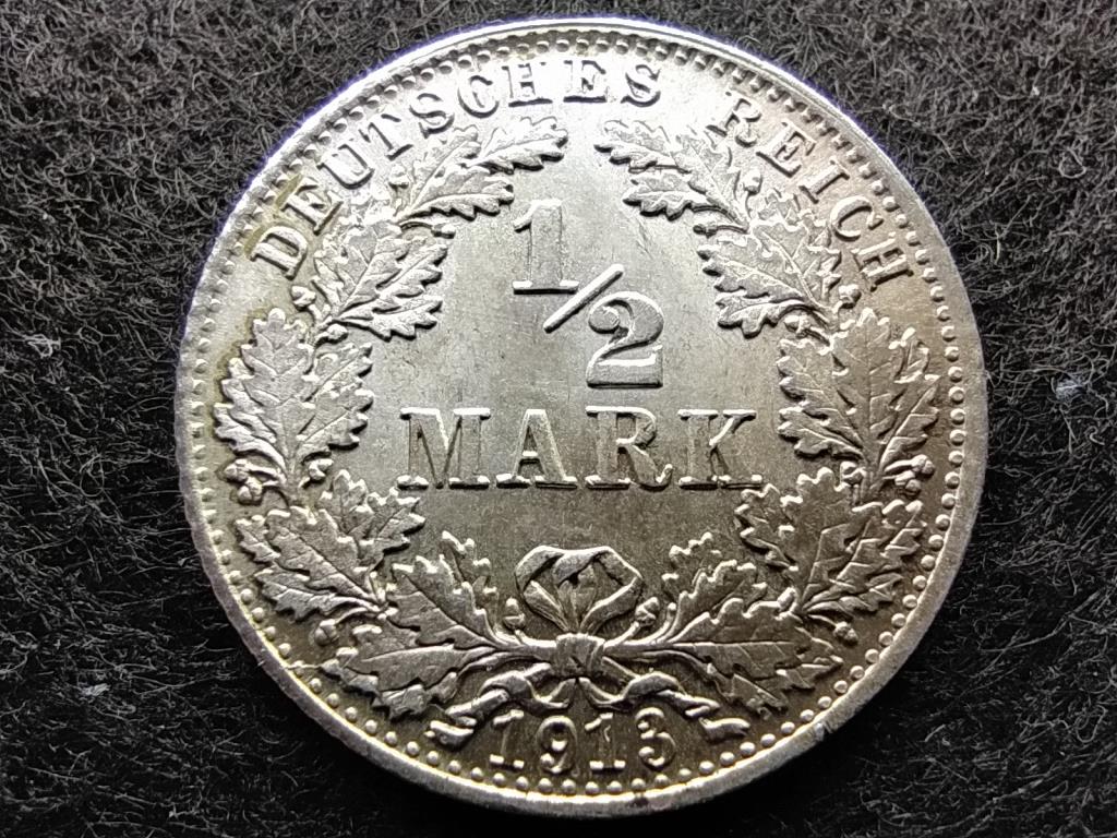 Németország Második Birodalom II. Vilmos (1888-1918) .900 ezüst 1/2 Márka