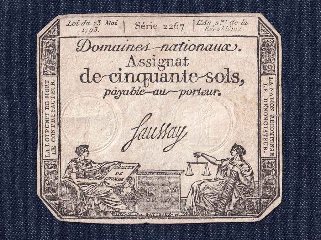 Franciaország 50 Sol bankjegy