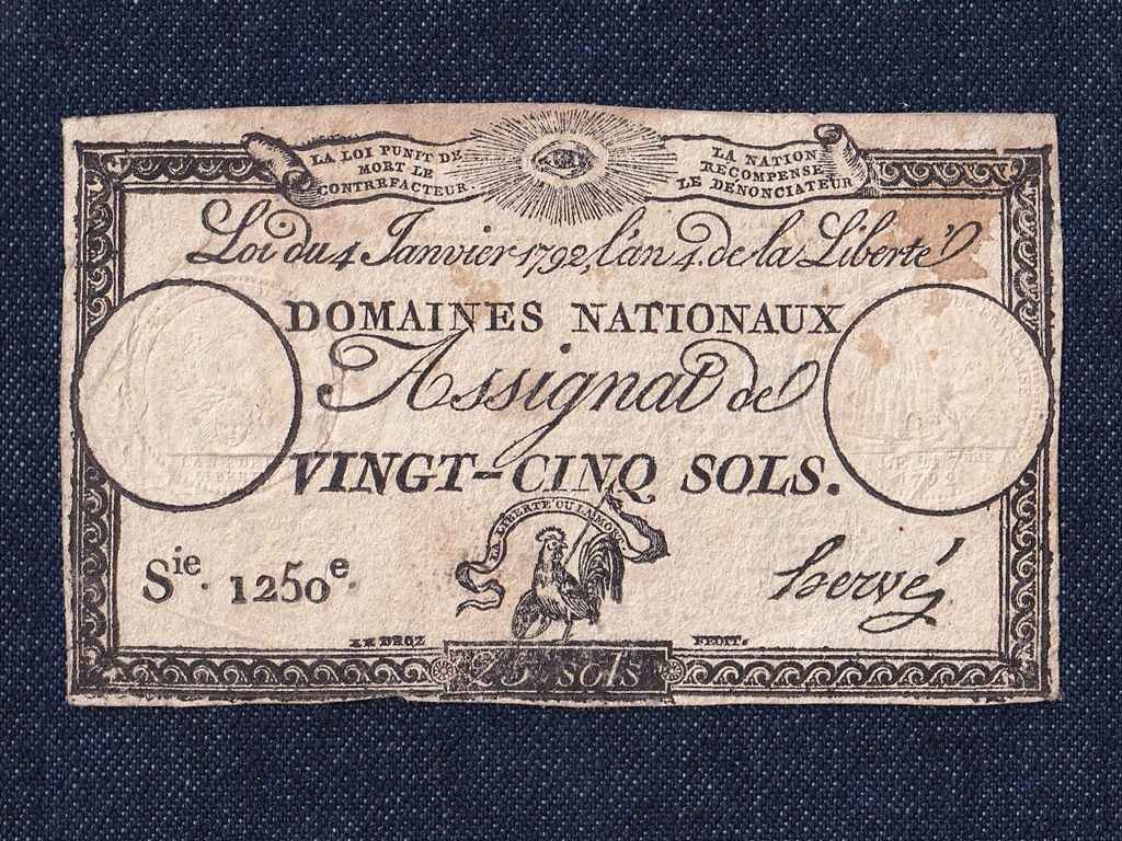 Franciaország 25 Sol bankjegy