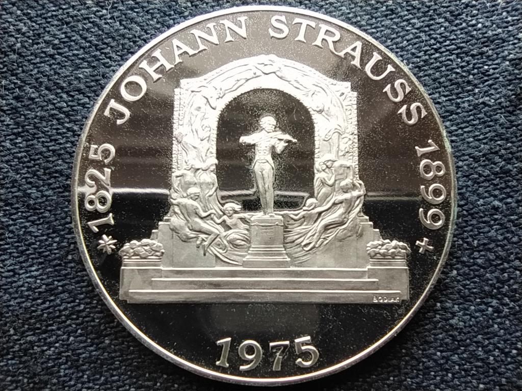 Ausztria 150 éve született Johann Strauss .640 ezüst 100 Schilling