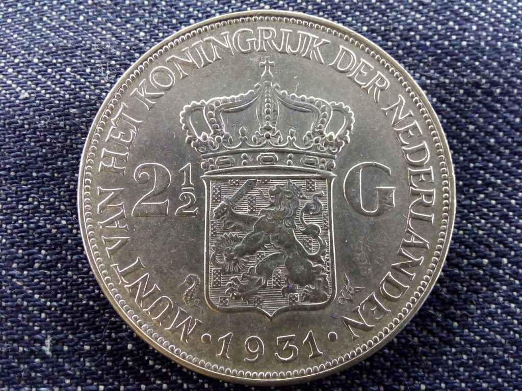 Hollandia I. Vilma (1890-1940, 1945-1948) .720 ezüst 2 1/2 Gulden