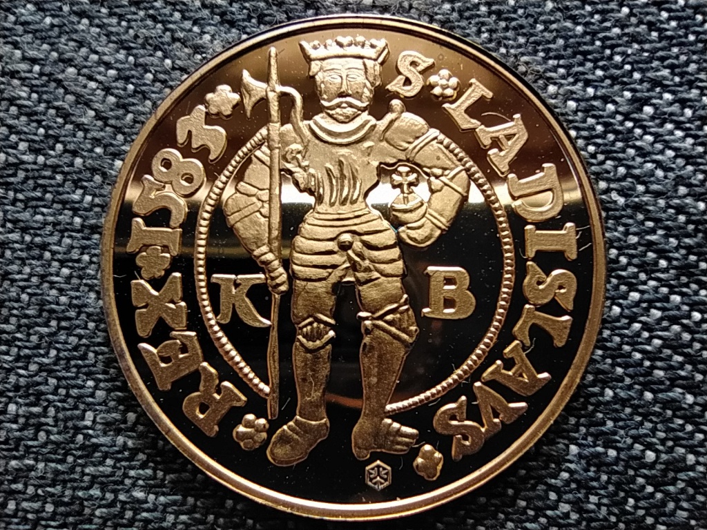 Magyar aranypénzek utánveretben I. Rudolf aranyforint 1583 .999 ezüst aranyozva
