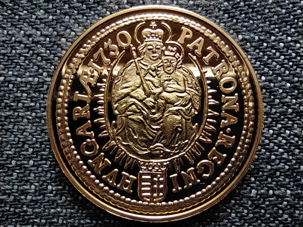 Magyar aranypénzek utánveretben III. Károly dukát .999 ezüst aranyozva