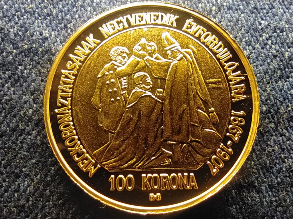 Magyar aranypénzek utánveretben Ferenc József jubileumi 100 korona .999 ezüst