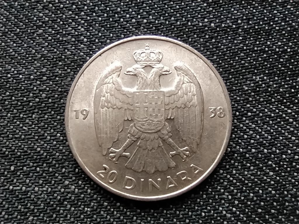 Jugoszlávia II. Péter (1934-1945) .750 ezüst 20 Dínár