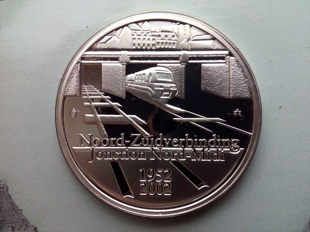 Belgium Belga vasúti rendszer .925 ezüst 10 Euro