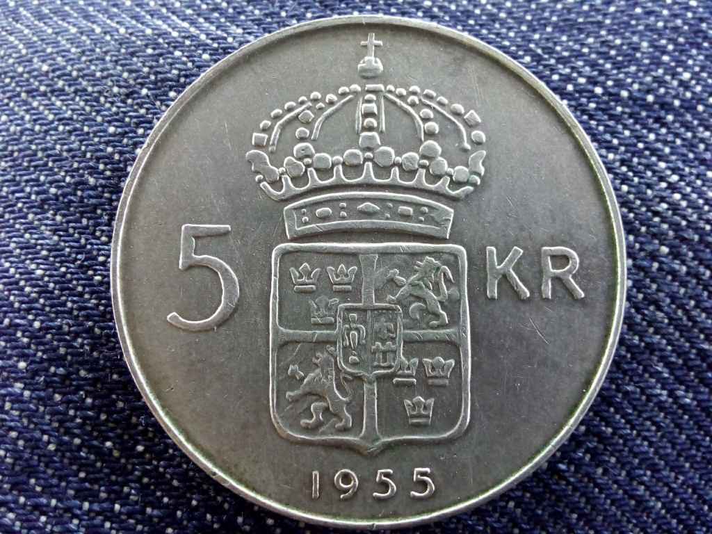 Svédország VI. Gusztáv Adolf (1950-1973) .400 ezüst 5 Korona