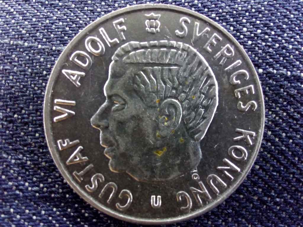 Svédország VI. Gusztáv Adolf (1950-1973) .400 ezüst 2 Korona