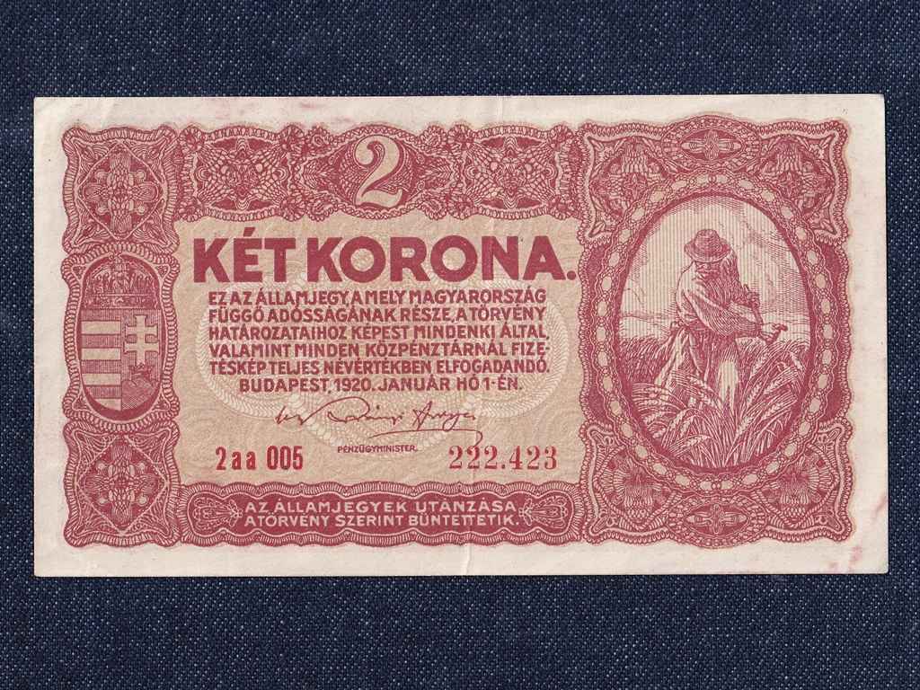 Kis címletű Korona államjegyek 2 Korona bankjegy