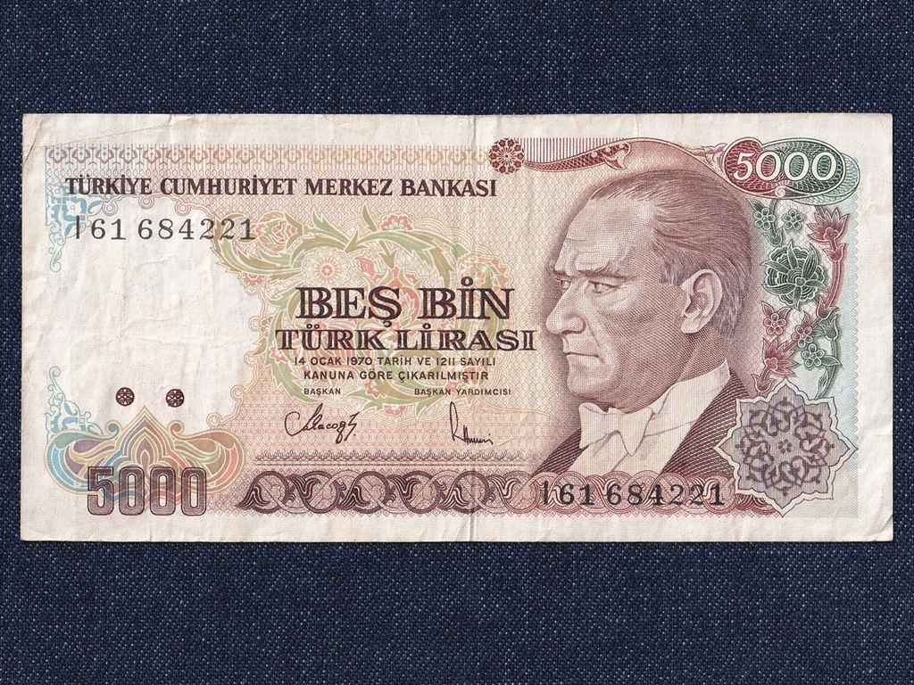 Törökország 5000 Líra bankjegy