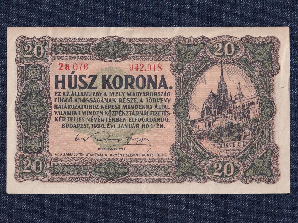 Kis címletű Korona államjegyek 20 Korona bankjegy
