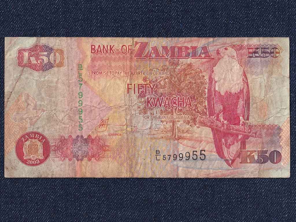 Zambia 50 Kwacha bankjegy