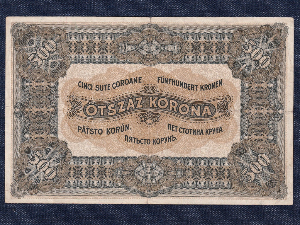 Nagyméretű Korona Államjegyek 500 Korona bankjegy