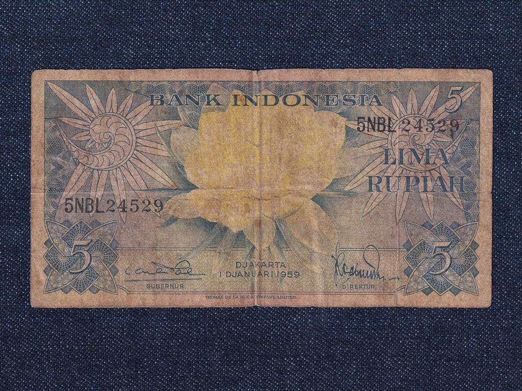 Indonézia 5 Rúpia bankjegy