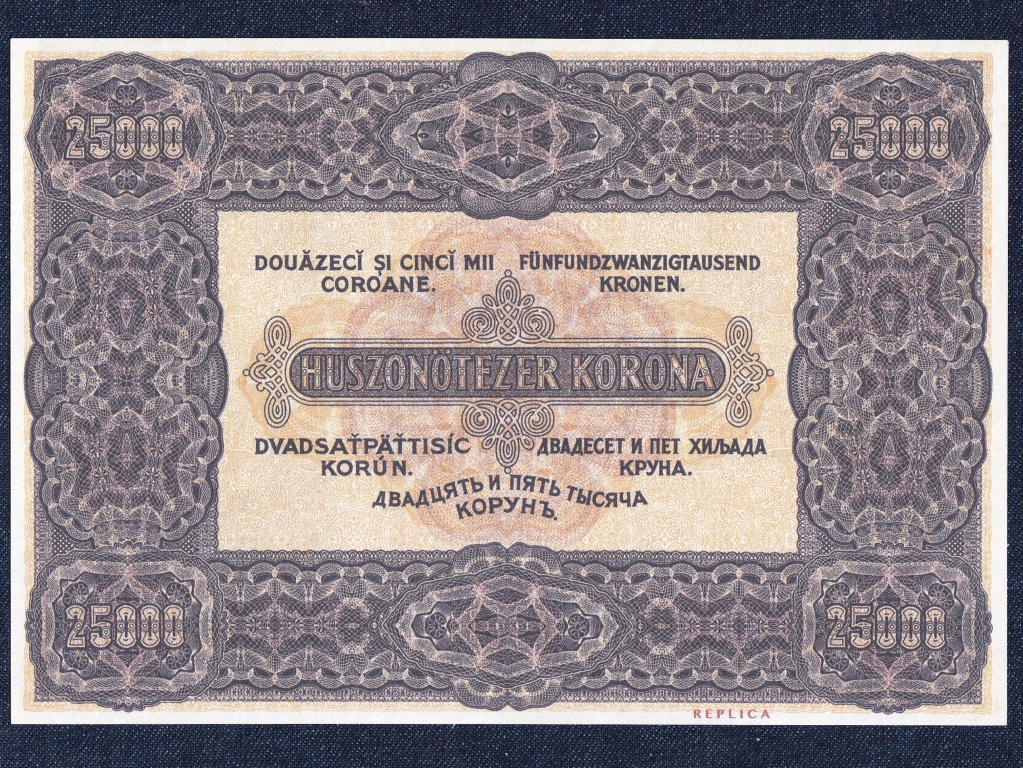 Nagyméretű Korona Államjegyek 25000 Korona bankjegy